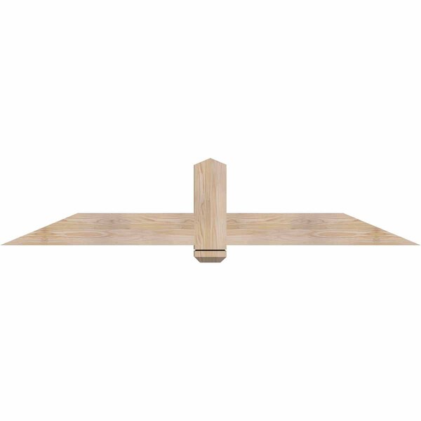 Ekena Millwork Eugene Smooth Timber Gable Bracket, Douglas Fir, 72"W x 15"H x 3 1/2"D x 5 1/2"F, 5/12 Pitch GBW072X15X0406EUG00SDF - main